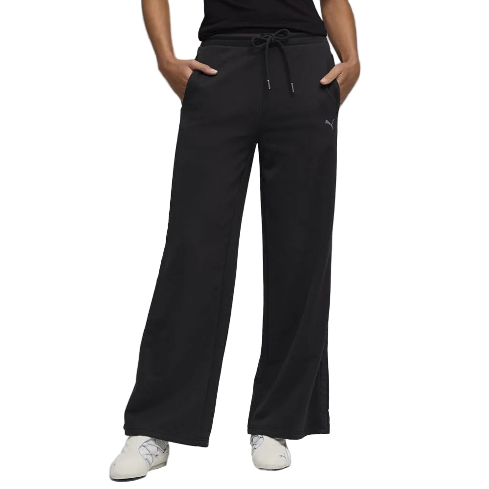 PUMA Womens Comfort High-Waist Wide Leg Pant - Black