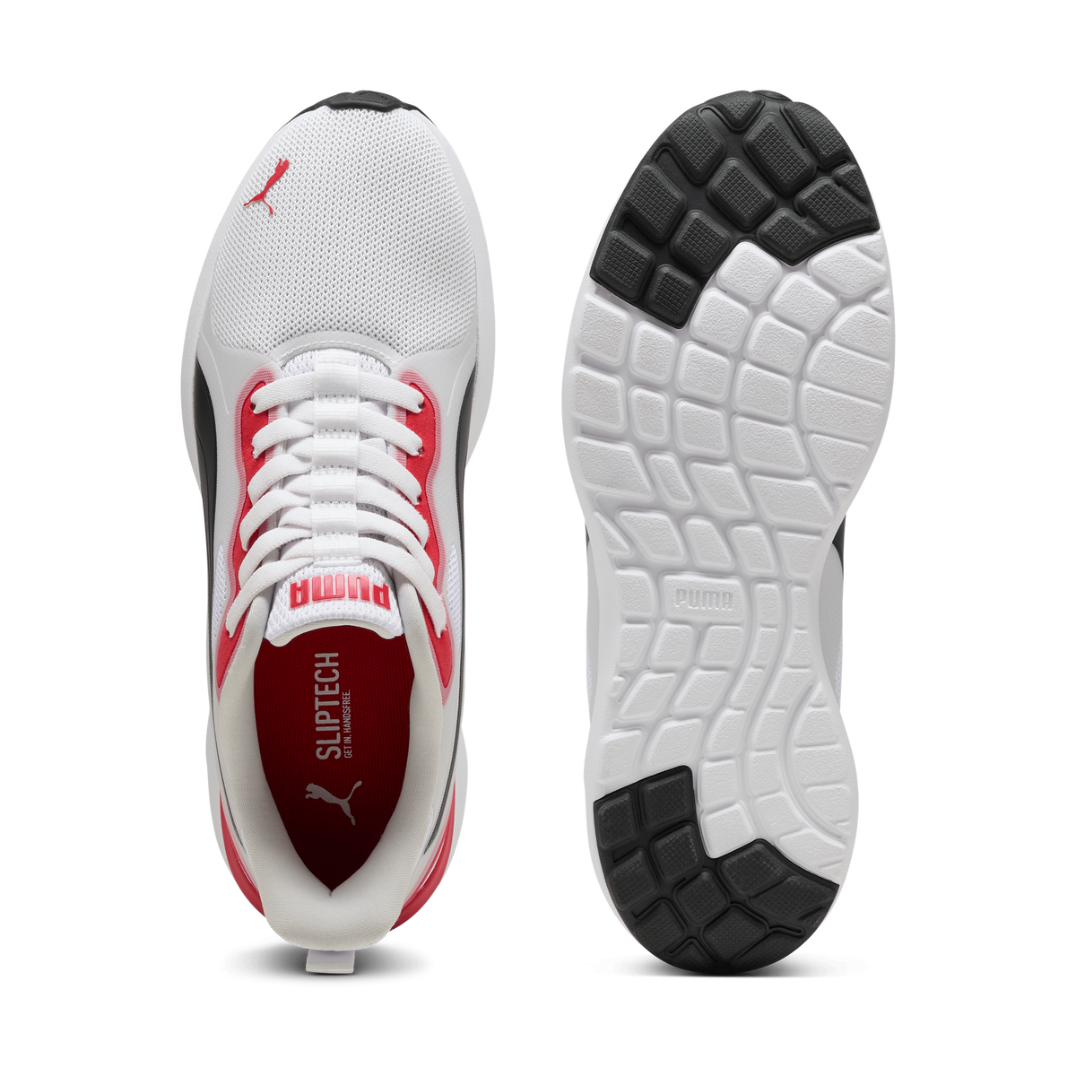 PUMA Softride Cosmic Street Sliptech - White / Black / All Time Red