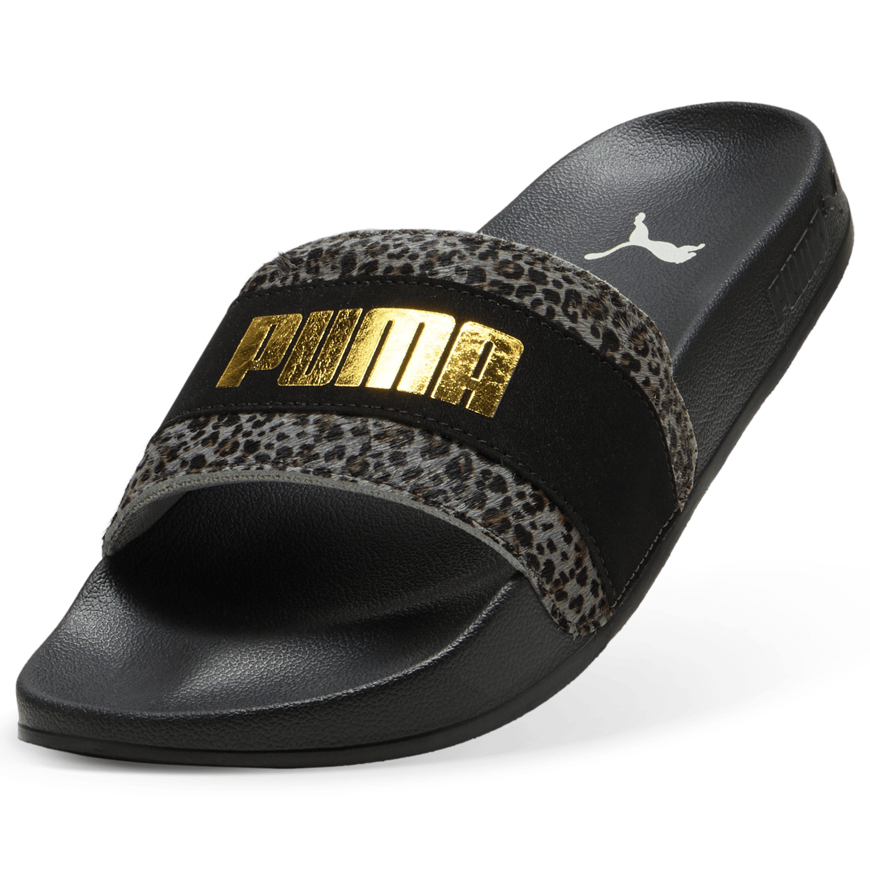 PUMA Womens Leadcat 2.0 Animal Flair Slide - Black