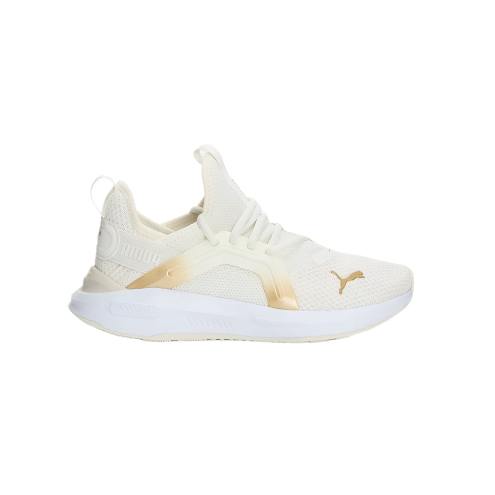 Pumas Womens Softride Enzo 5 Metallic - White/Gold/Black