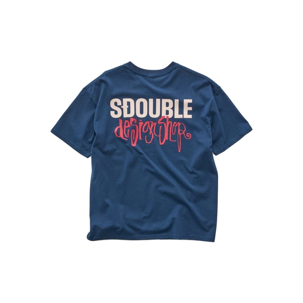 S / DOUBLE Funky Design Shop SS Tee - Navy