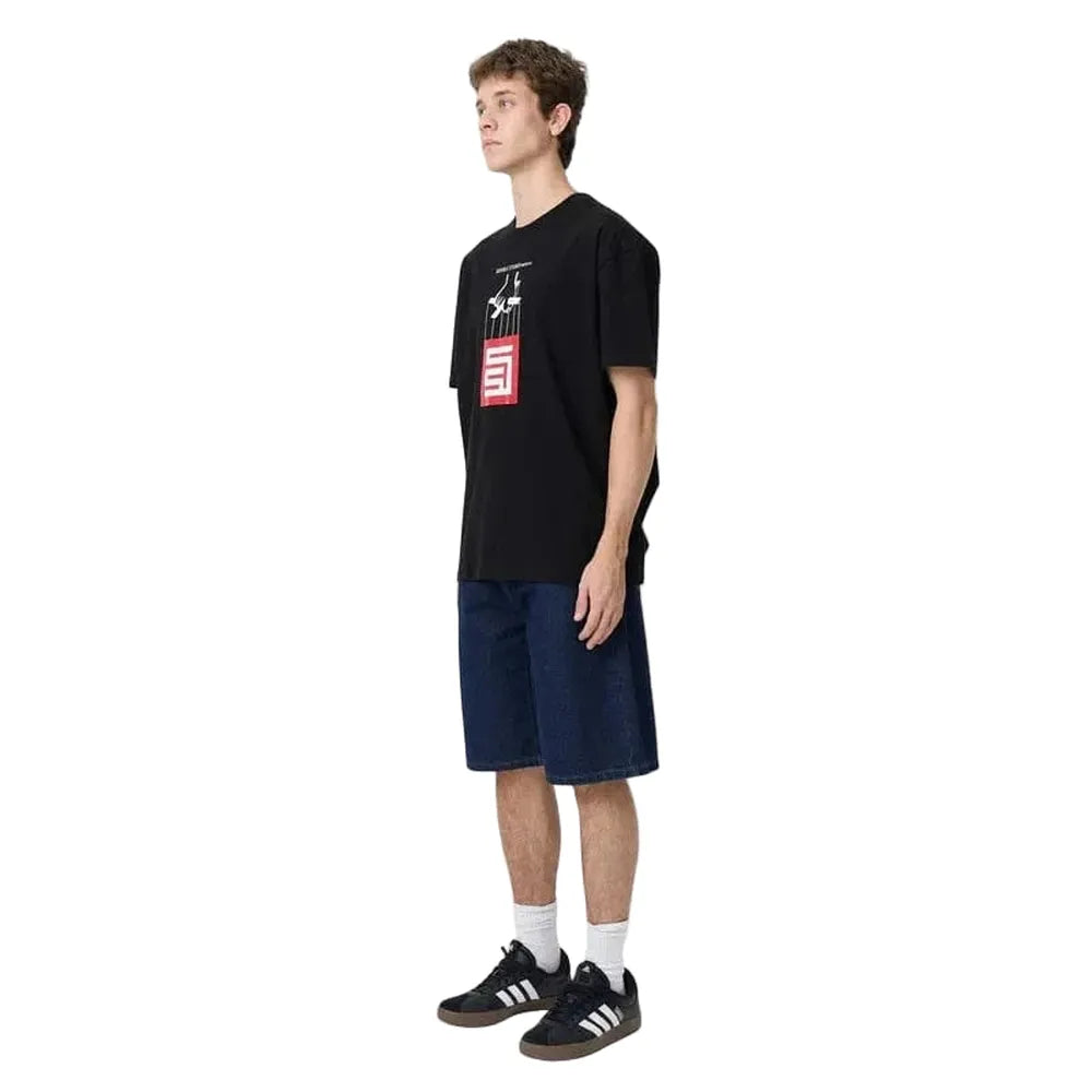 S / DOUBLE Godfather SS Tee - Black