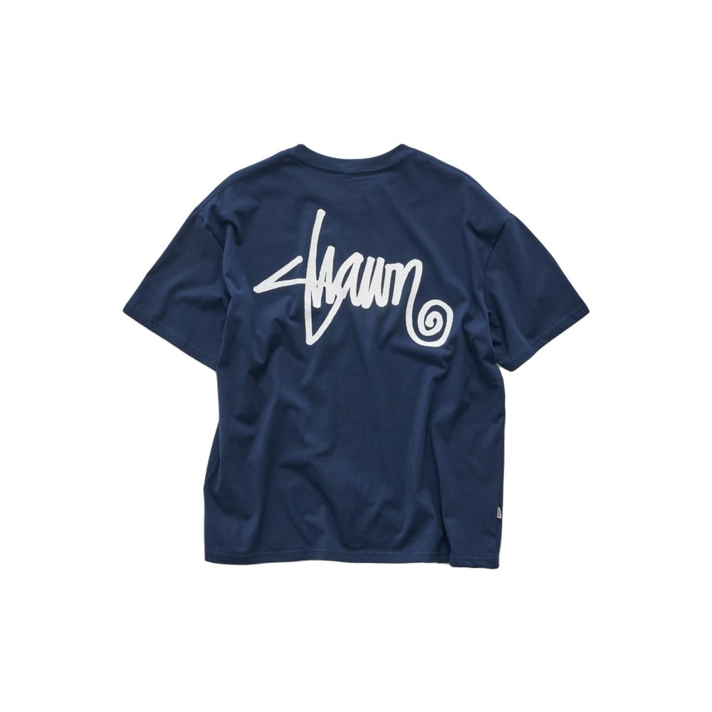 S / DOUBLE Shawn Script SS Tee - Navy