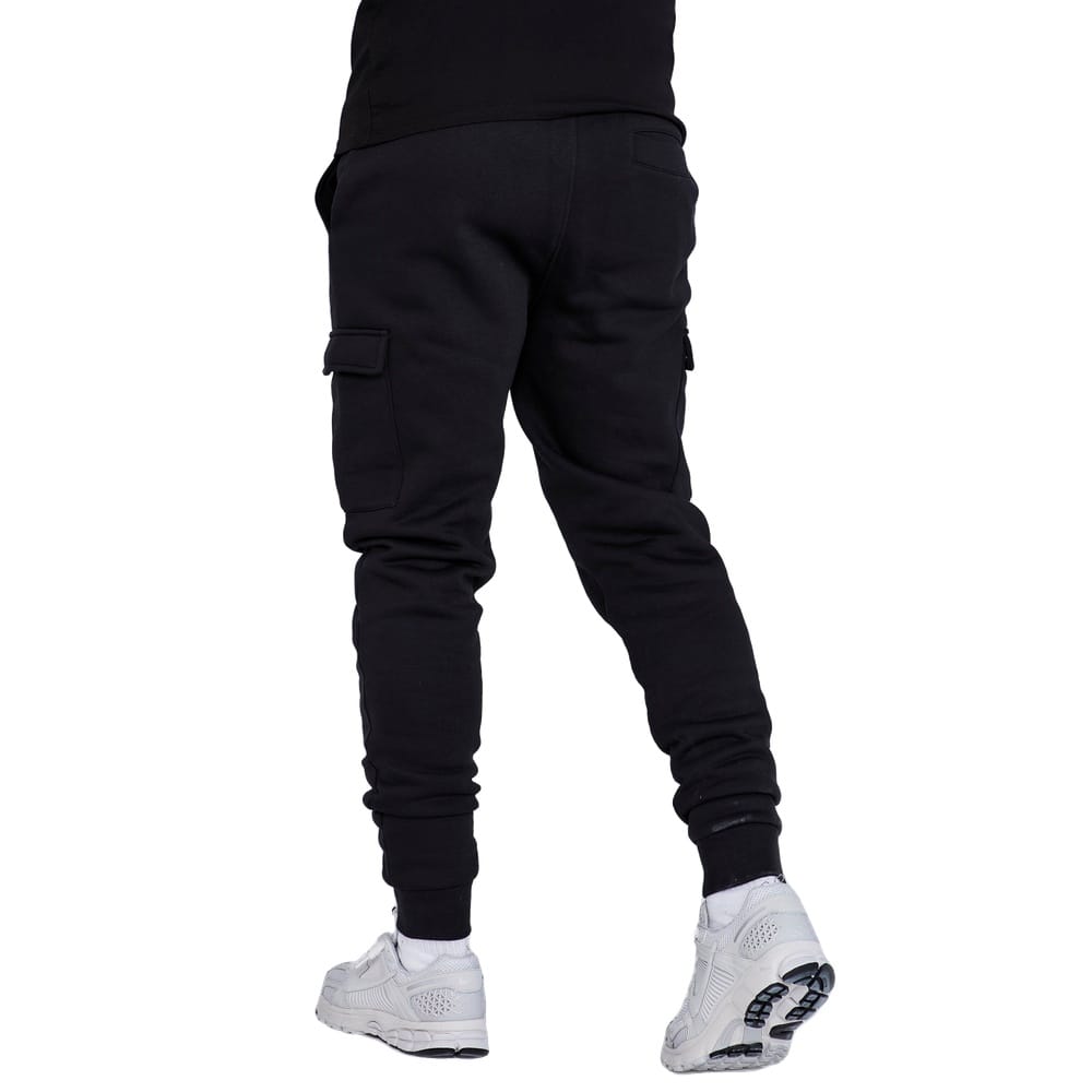 SikSilk Essential Cargo Jogger - Black