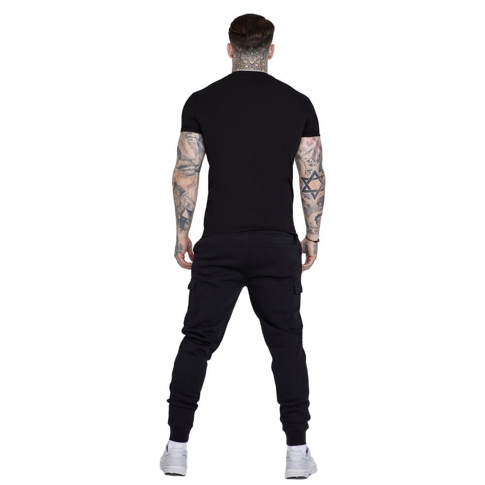 SikSilk Essential Cargo Jogger - Black