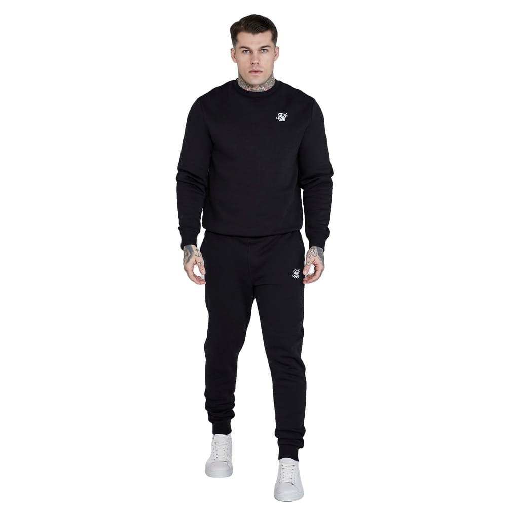 SikSilk Essential Cuffed Jogger - Black