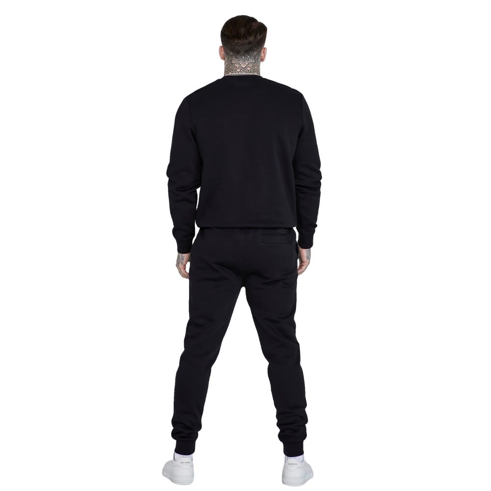 SikSilk Essential Cuffed Jogger - Black