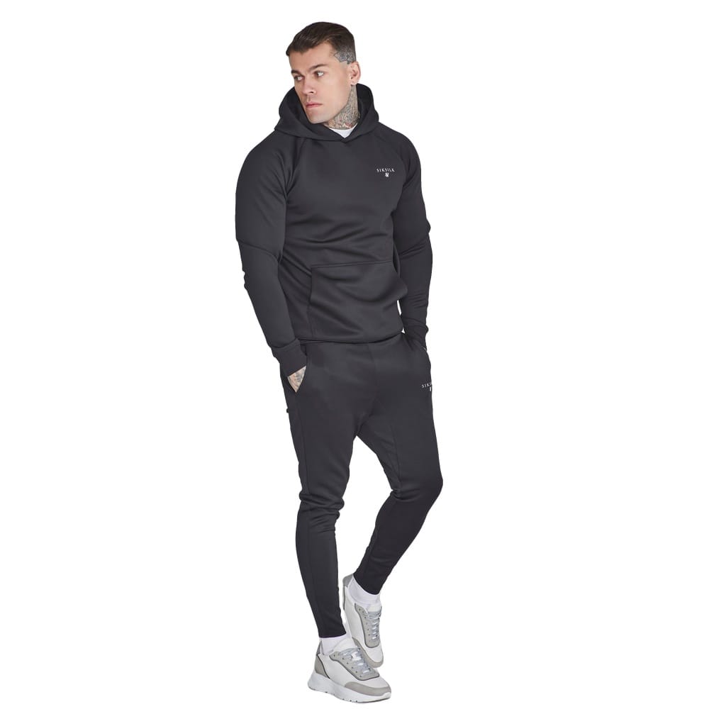 SikSilk Essential Poly Hoodie - Black