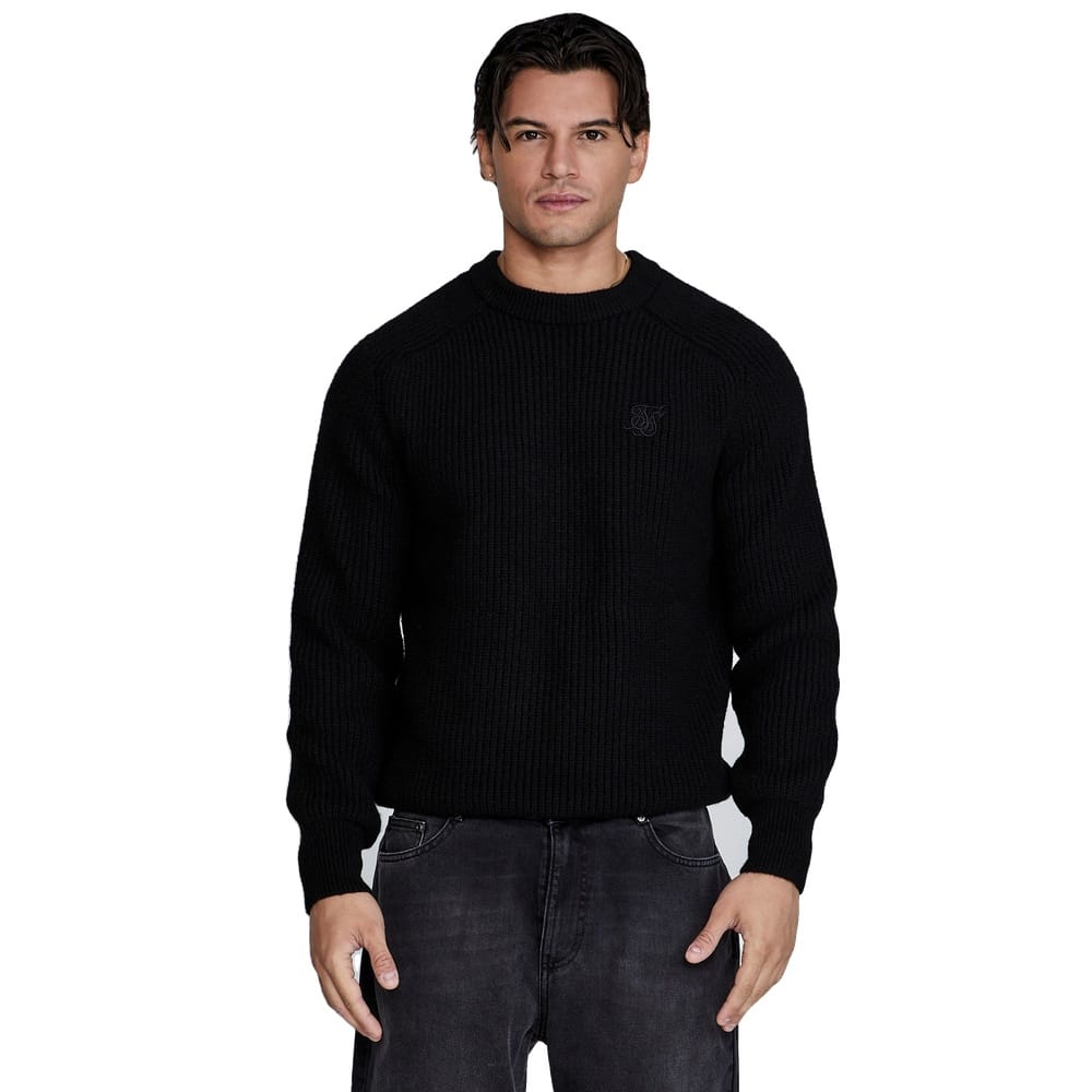 SikSilk Knitted Sweater - Black