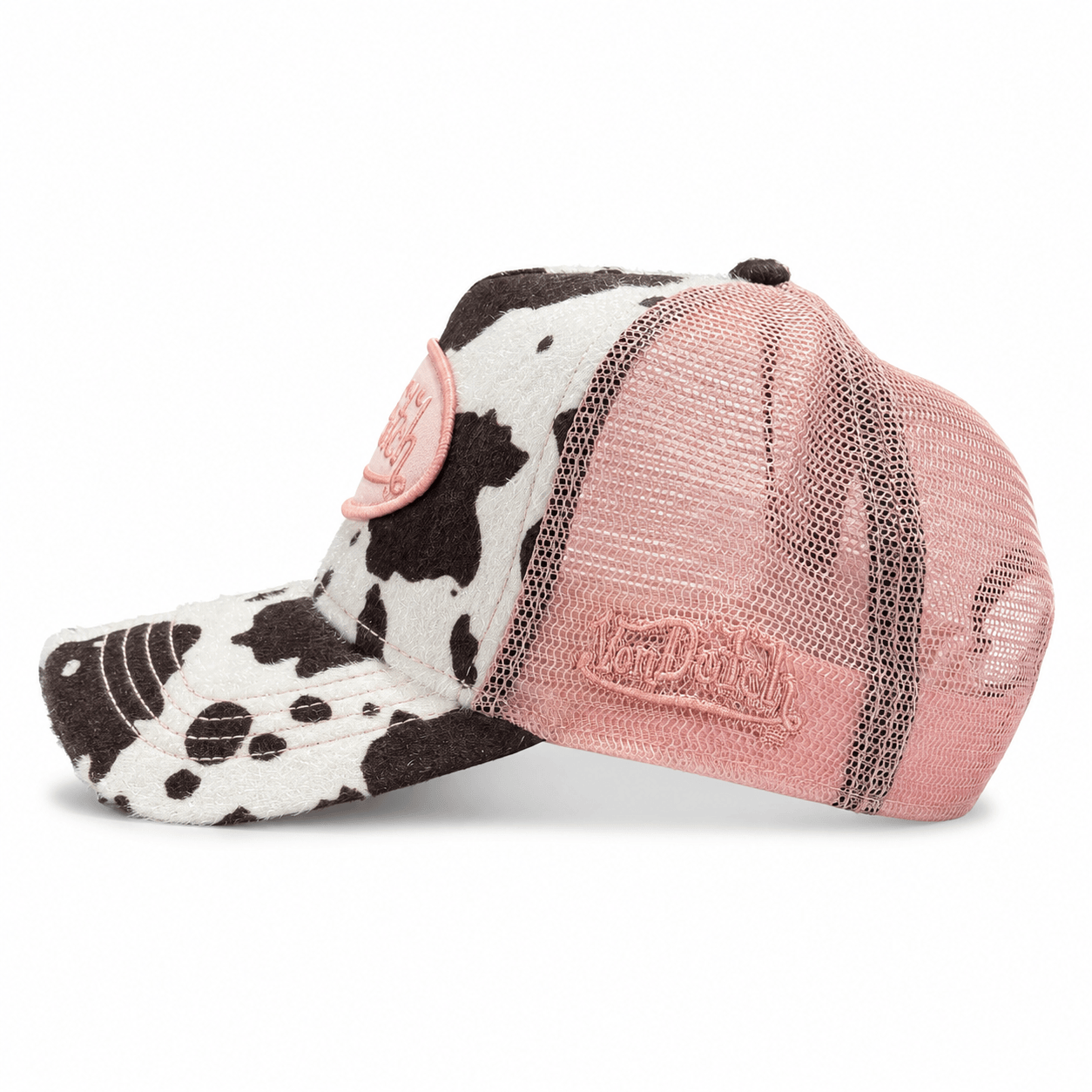 Von Dutch Animal Skin Trucker Cap - Baby Pink / Pink