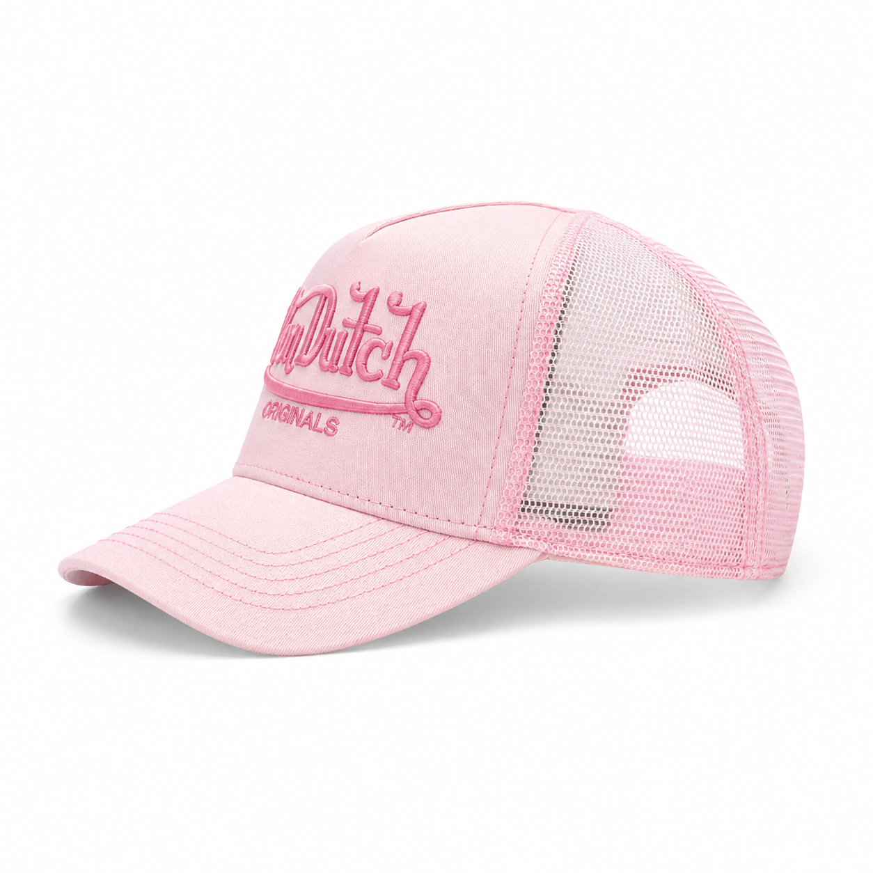 Von Dutch Big Signature Trucker Hat - Pink