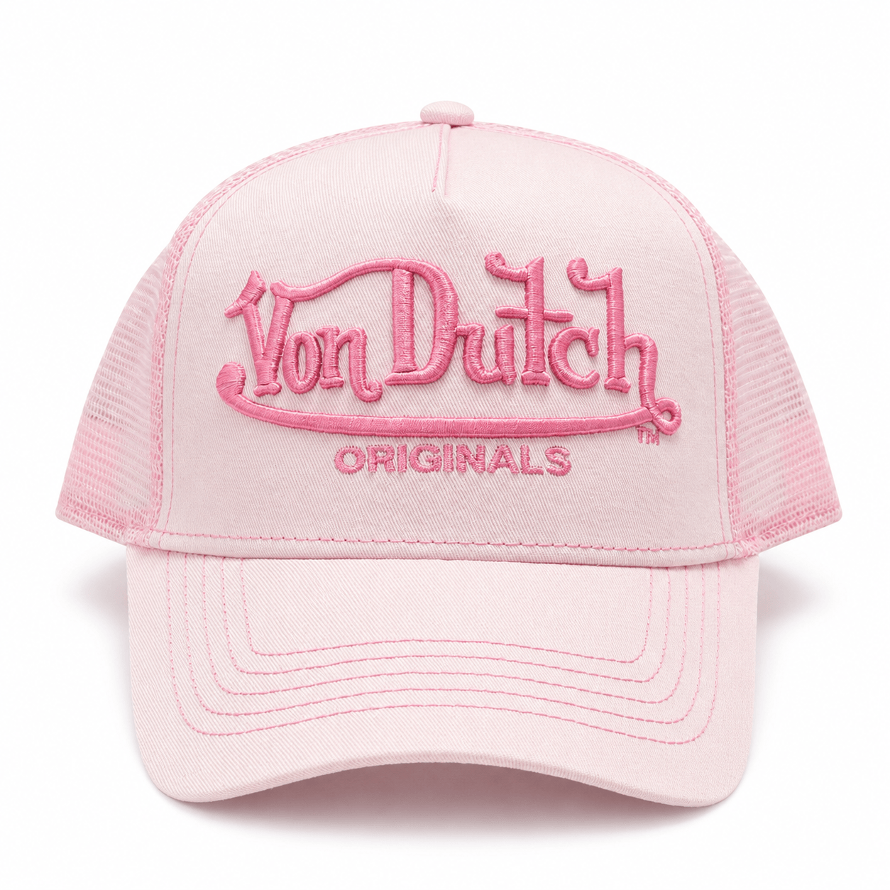 Von Dutch Big Signature Trucker Hat - Pink