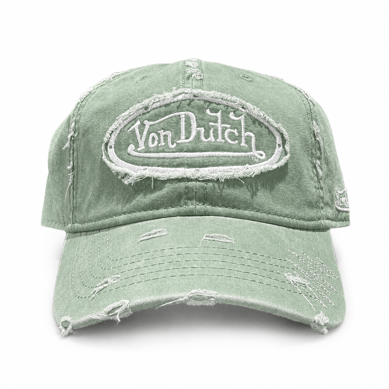 Von Dutch Chain Stitch Dad Cap - Sage