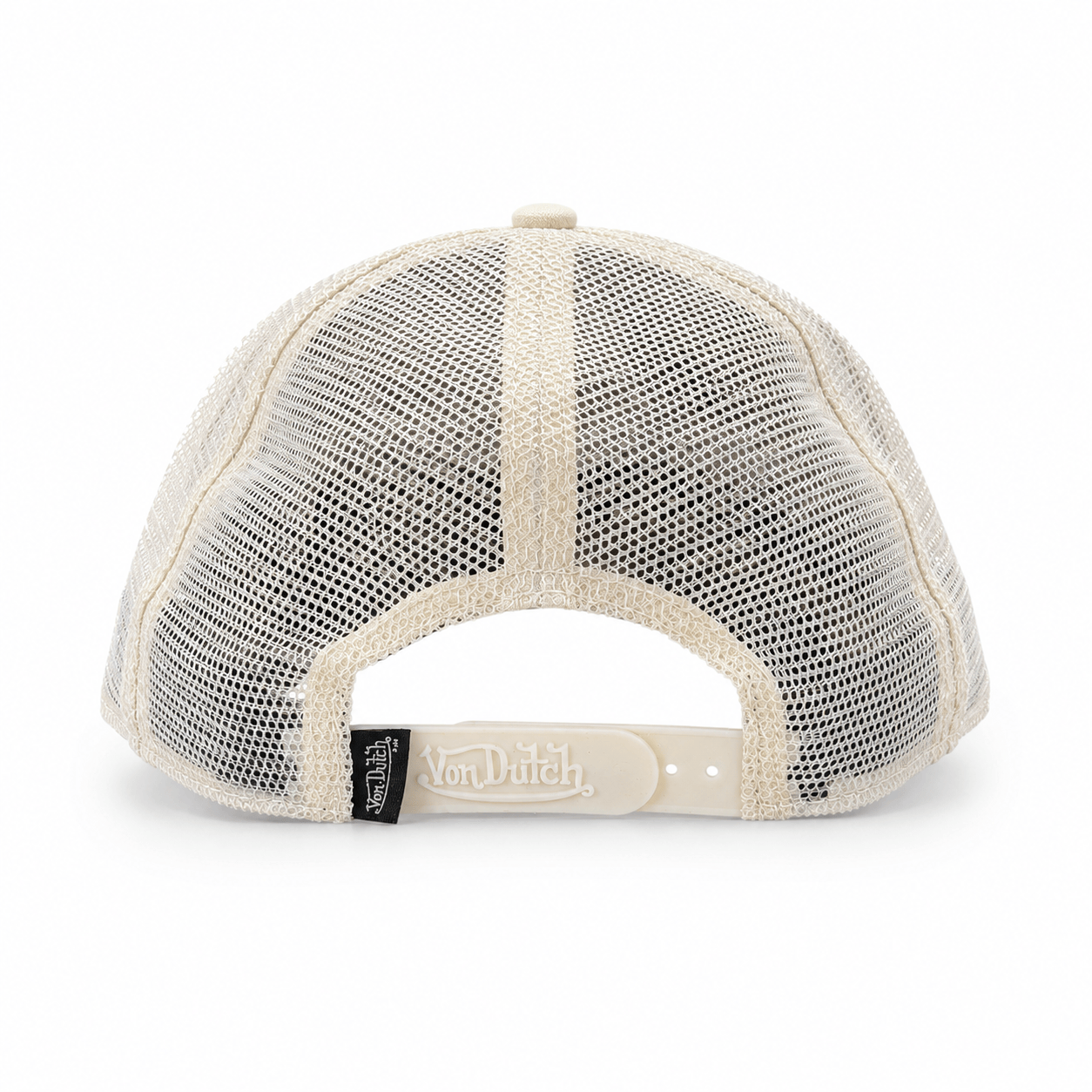 Von Dutch Distressed Trucker Cap - Ecru / Light Blue