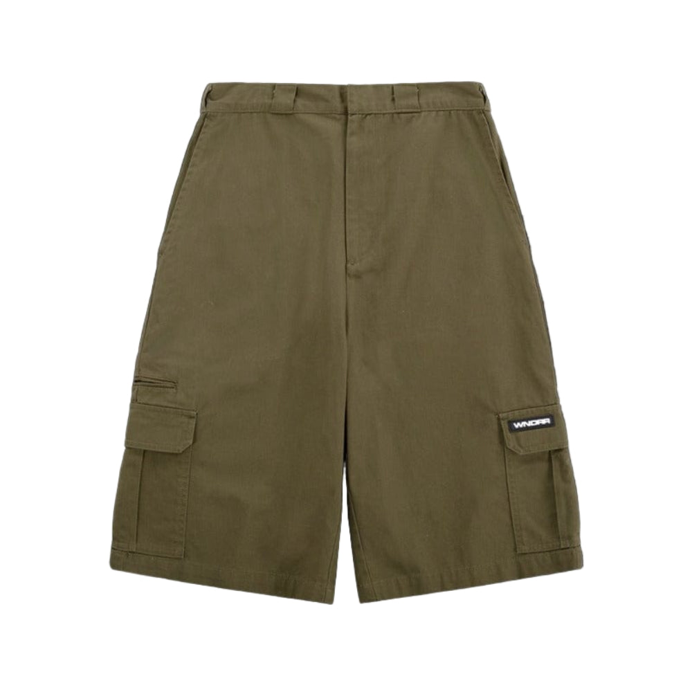WNDRR Revoked Cargo Short - Moss Green