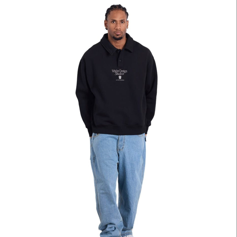 WNDRR Atelier Rugby Sweat - Black