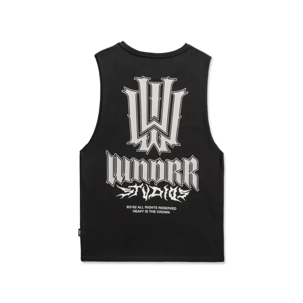 WNDRR Bleach Muscle Top - Black