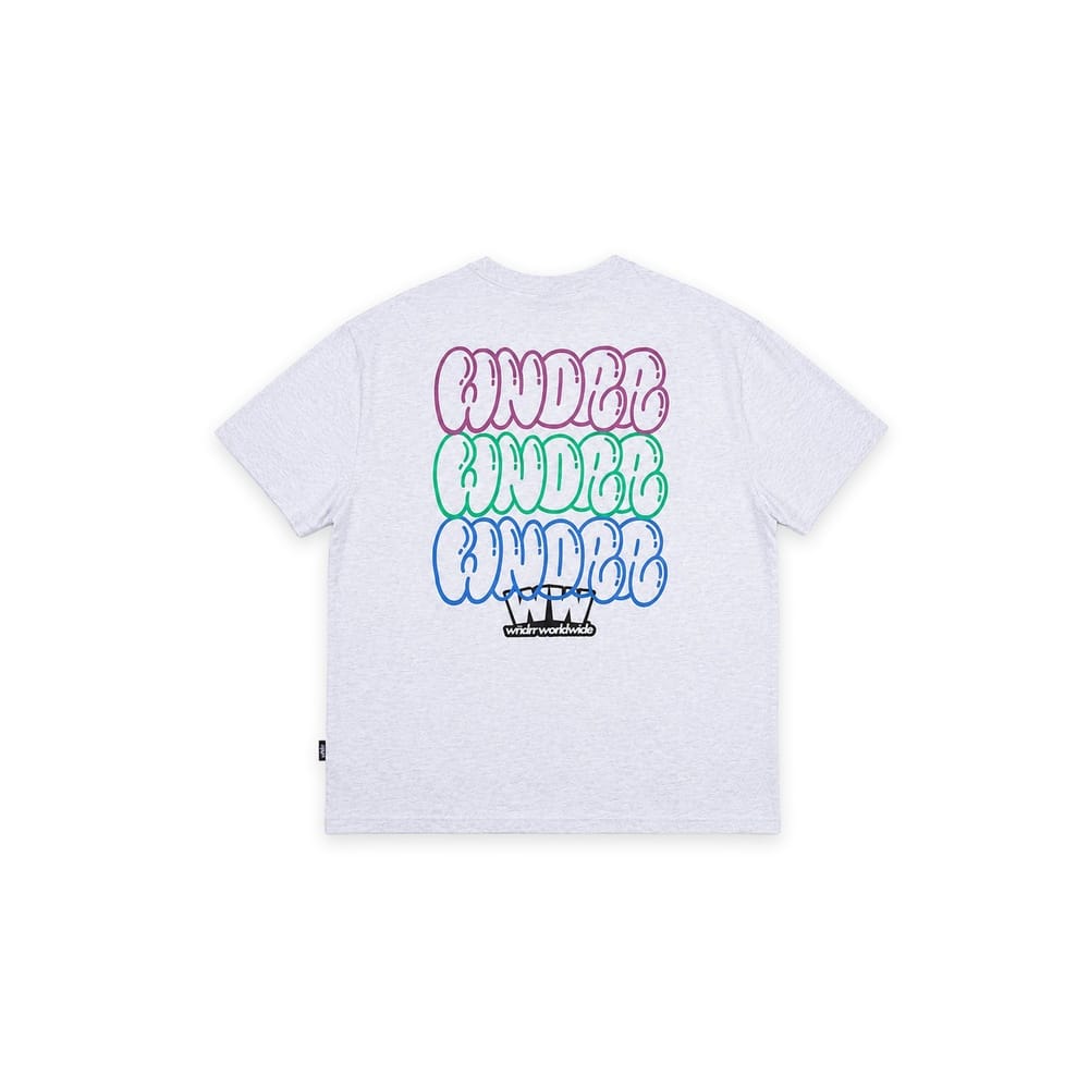 WNDRR Blissed Out Box Fit Tee - White Marle