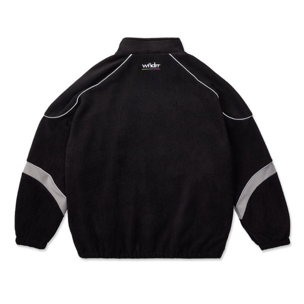 WNDRR Collective 1/4 Zip Polar Fleece Sweat - Black