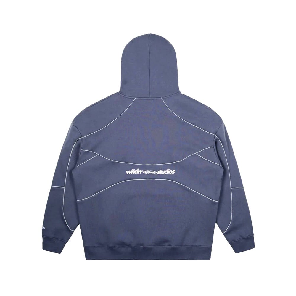 WNDRR Globe Panel Hood Sweat - Storm Blue