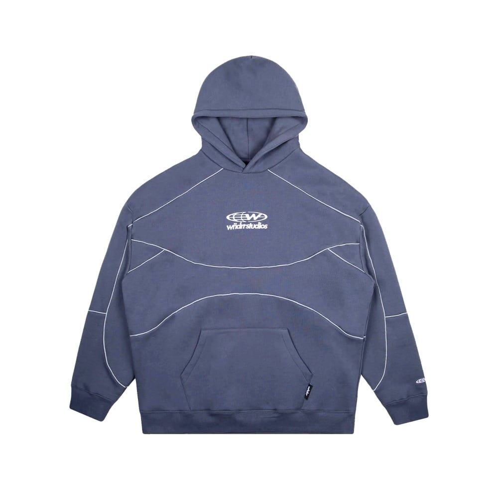 WNDRR Globe Panel Hood Sweat - Storm Blue