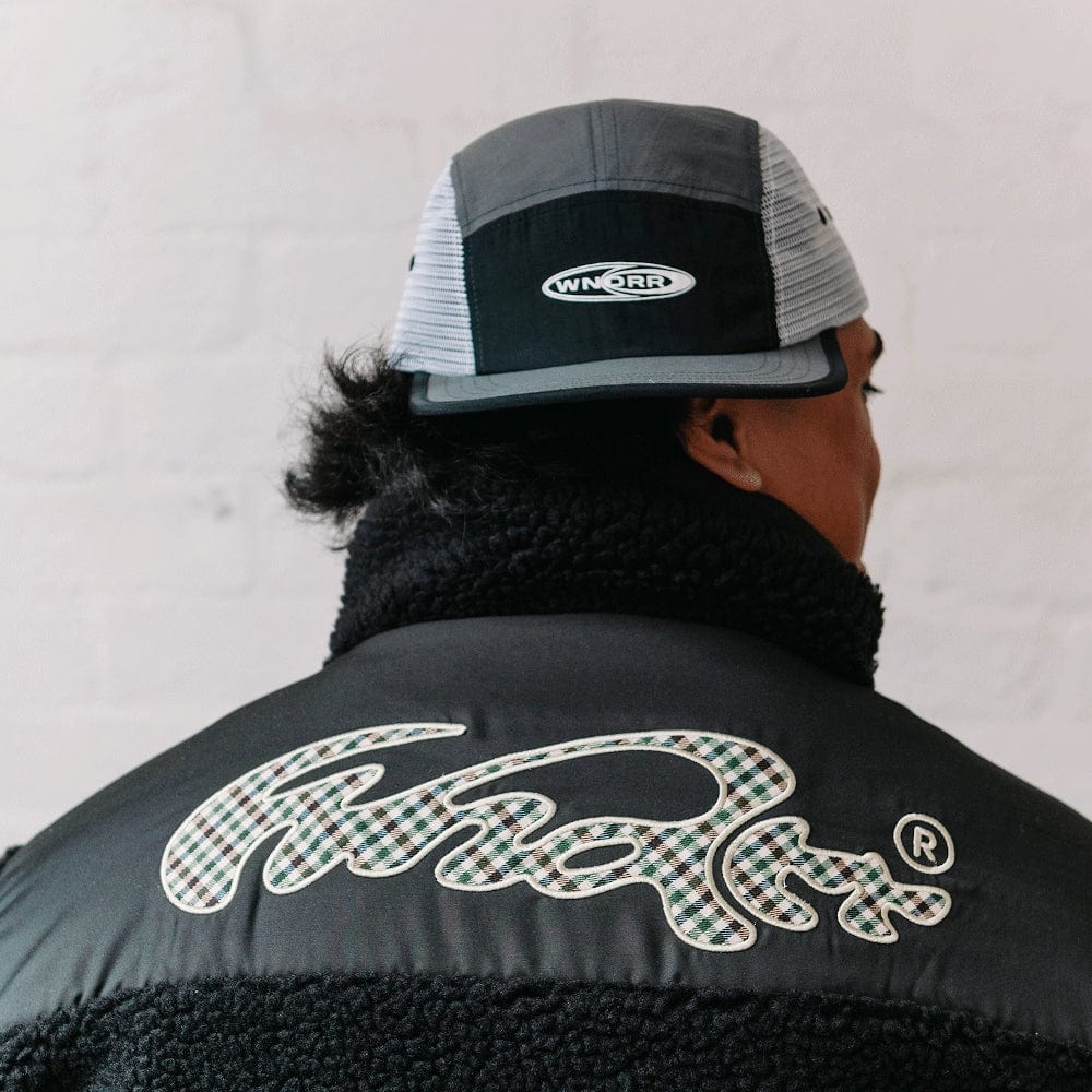 WNDRR In Check Sherpa Jacket - Black