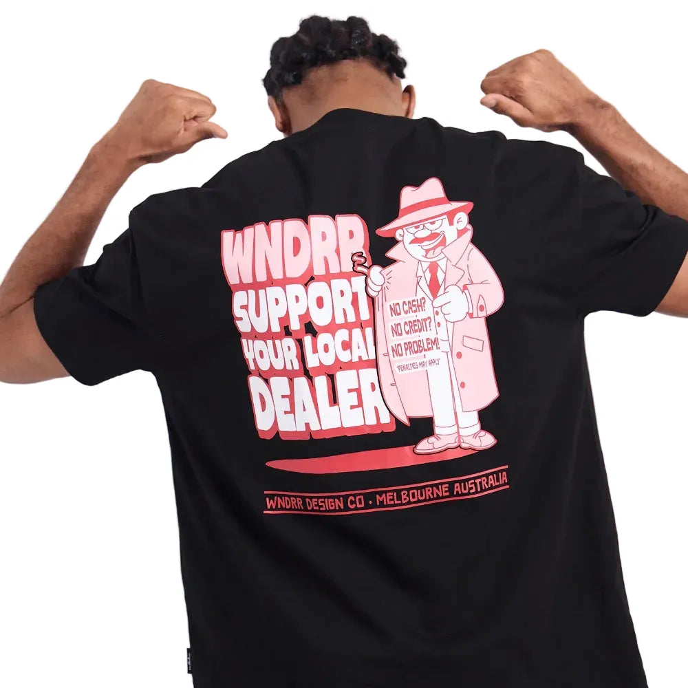 WNDRR Local BOX FIT Tee - Black