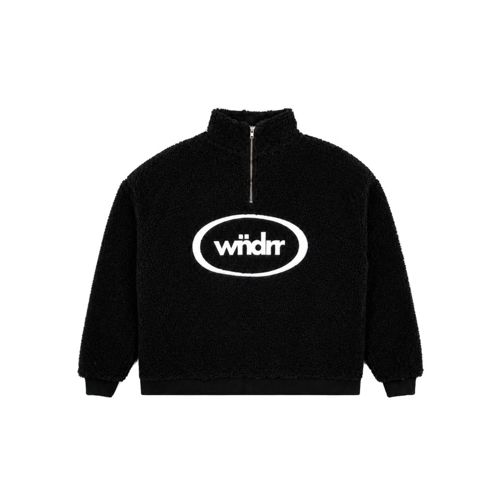 WNDRR Orbit 1/4 Zip Sherpa Fleece - Black