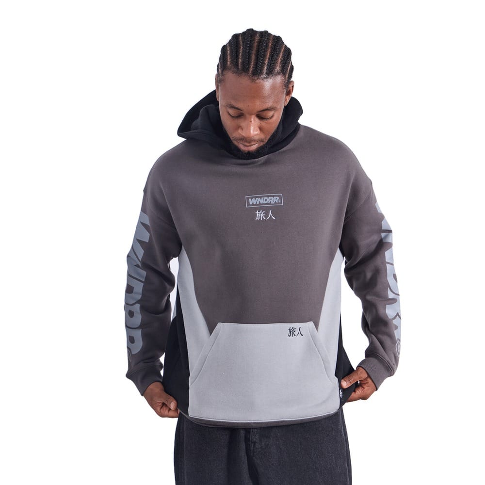 WNDRR Privacy Panel Hood Sweat - Grey / Black