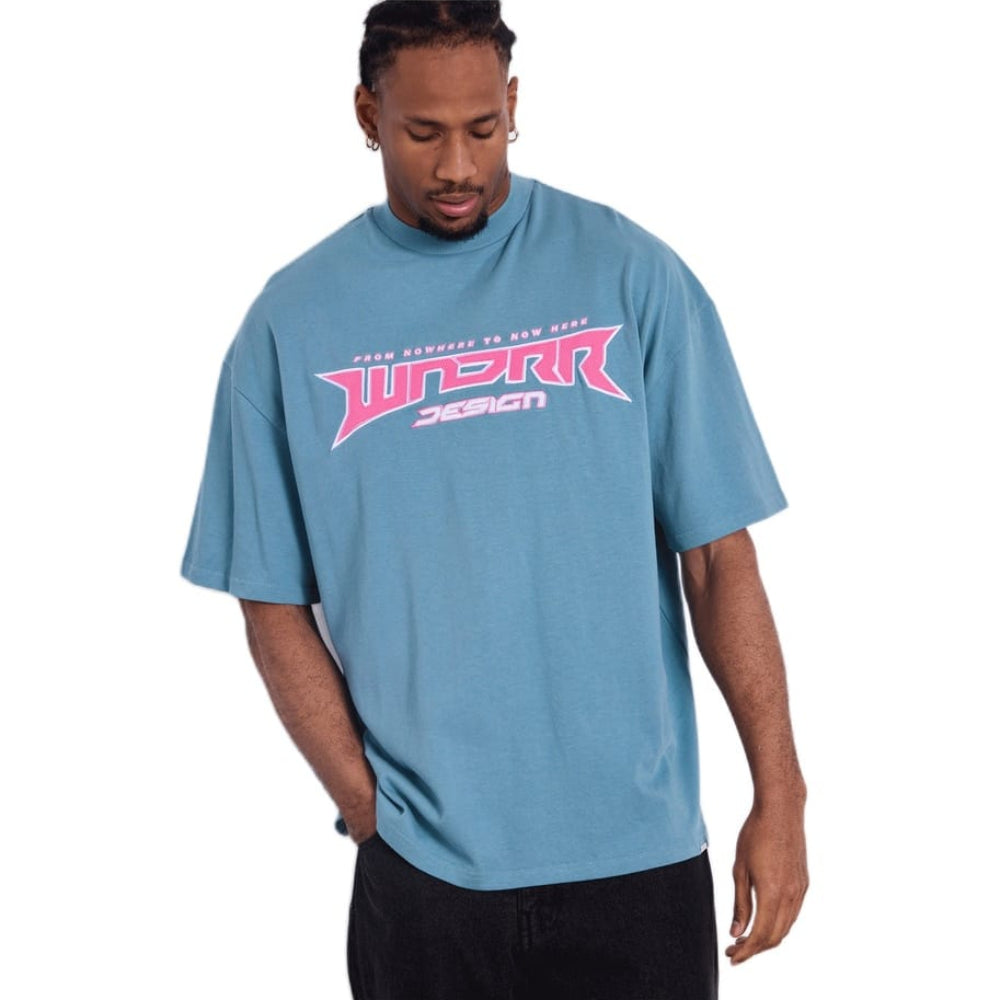WNDRR Pulse Heavy Weight Tee - Dusk Blue