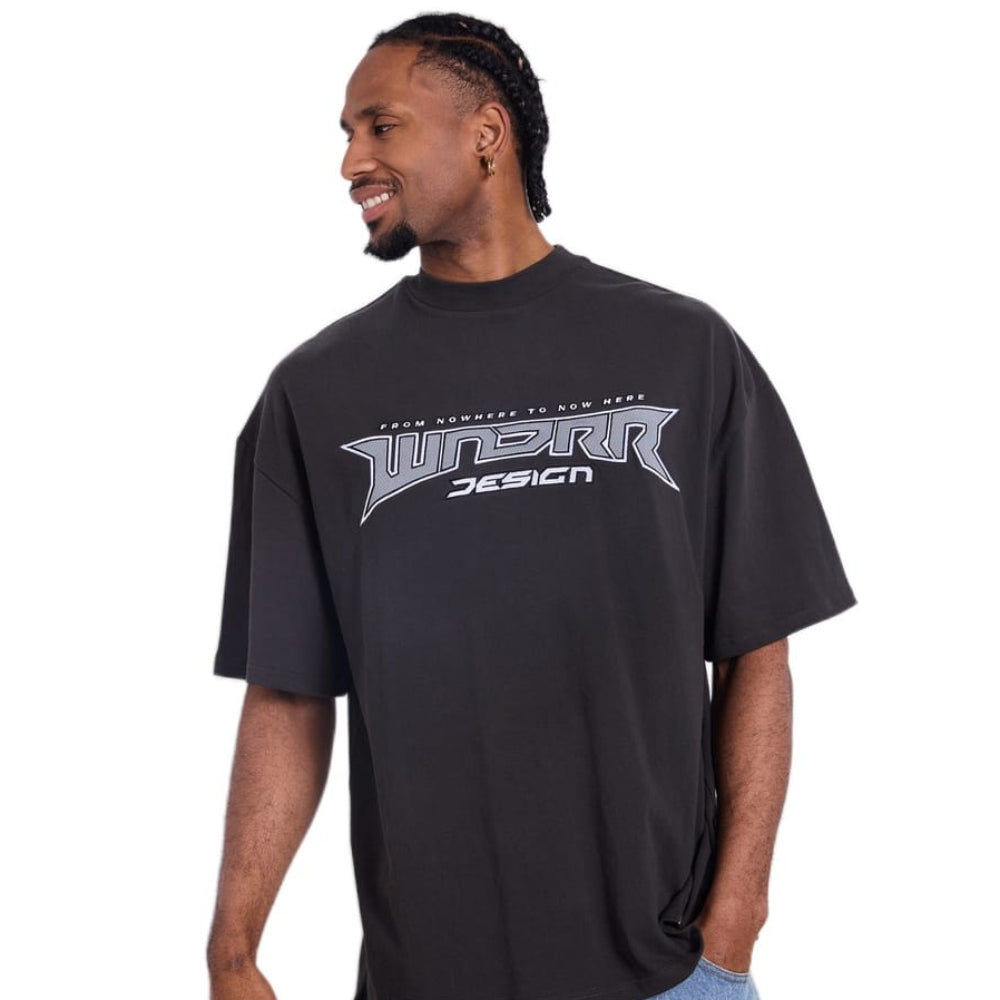 WNDRR Pulse Heavy Weight Tee - Faded Black