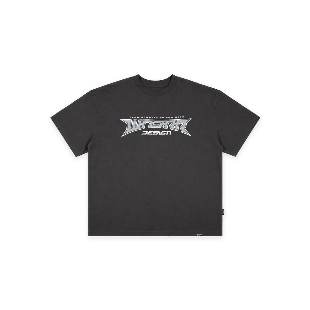 WNDRR Pulse Heavy Weight Tee - Faded Black
