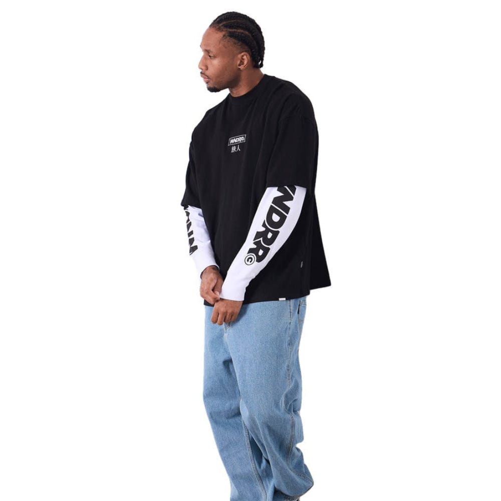 WNDRR Shodo Layered L/S Tee - Black