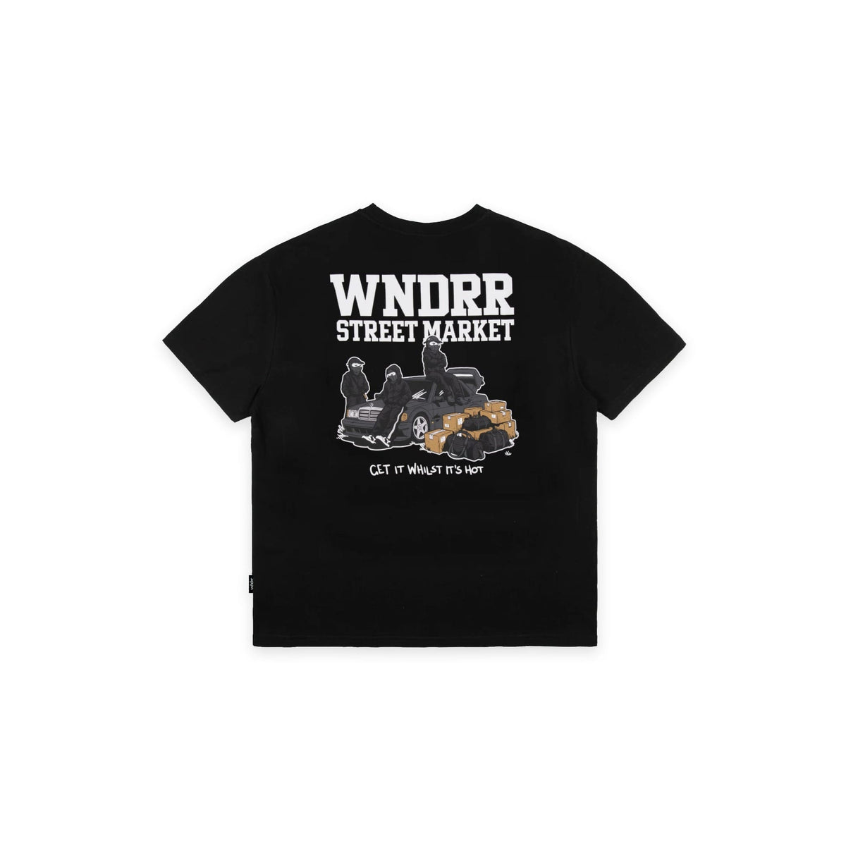 WNDRR Street Market BOX FIT Tee - Black