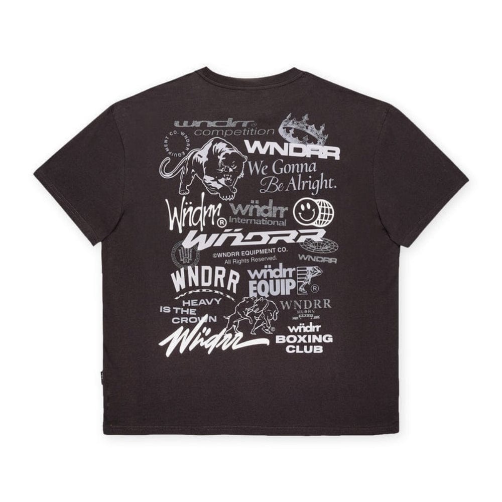WNDRR Syndicate Box Fit Tee - Faded Black
