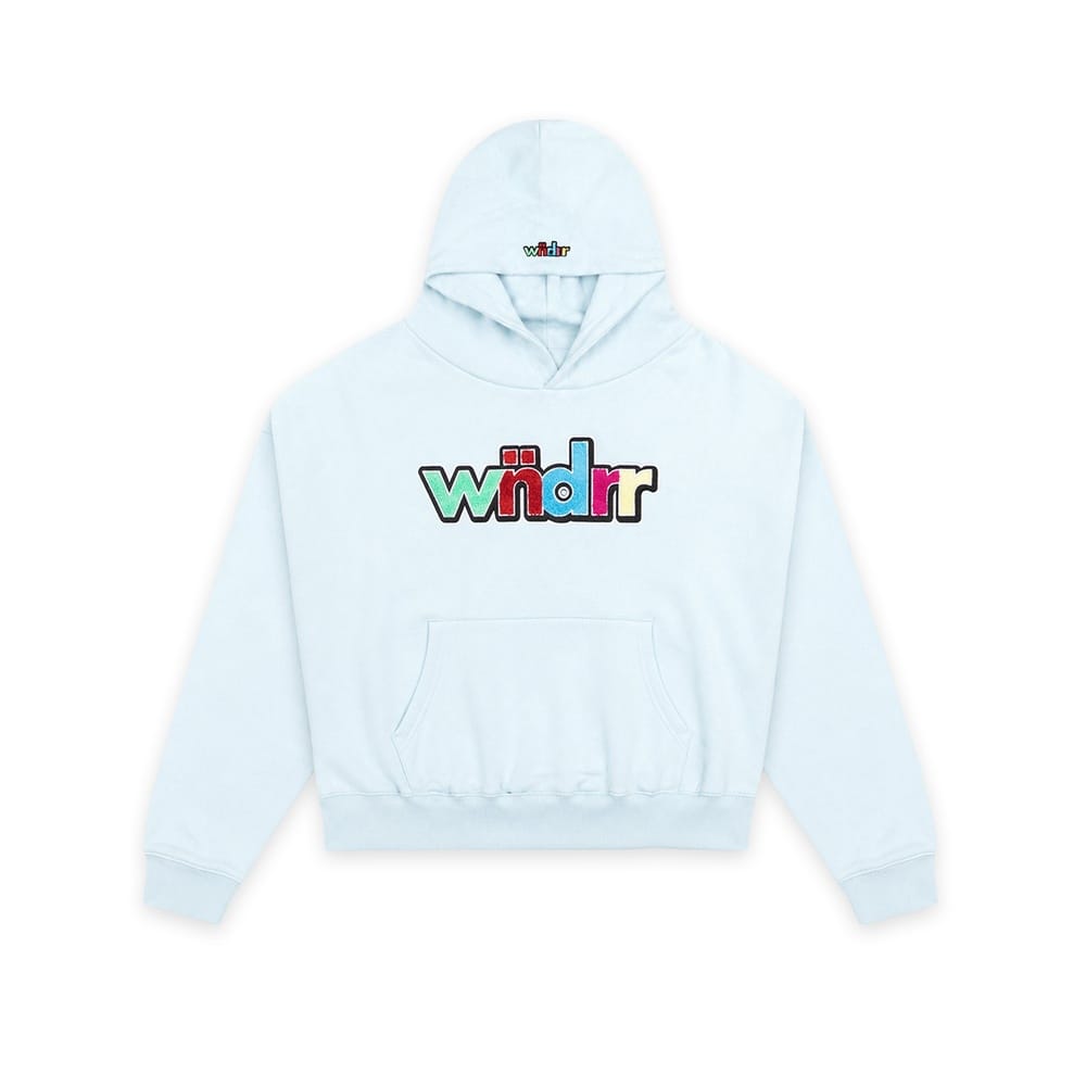 WNDRR Tint Cropped Hood Sweat - Baby Blue