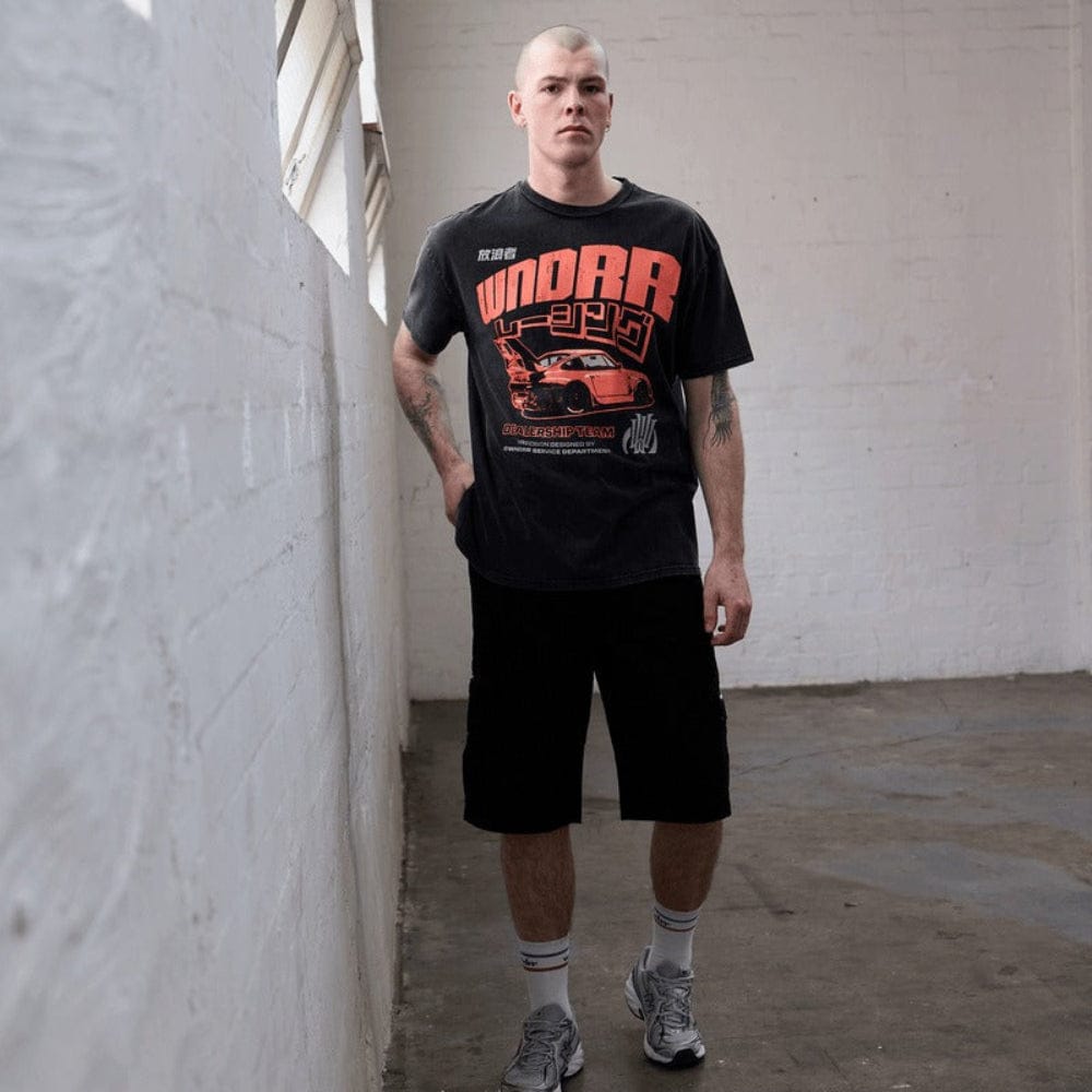 WNDRR Torque Box Fit Tee - Washed Black