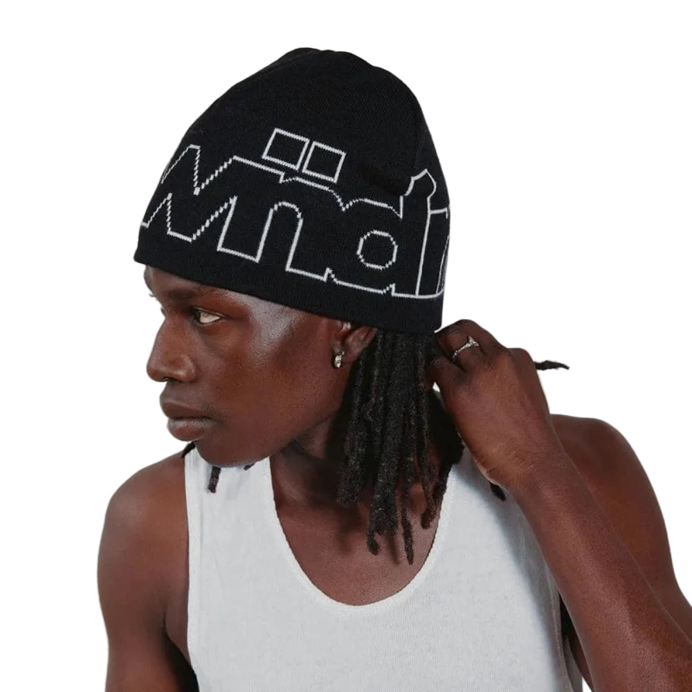 WNDRR Accent Skull Beanie - Black