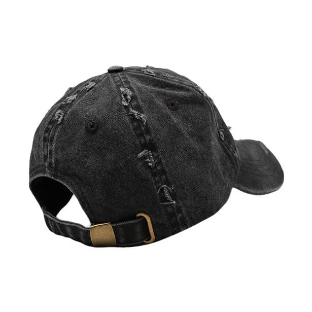 WNDRR Stxr Distressed Cap - Washed Black