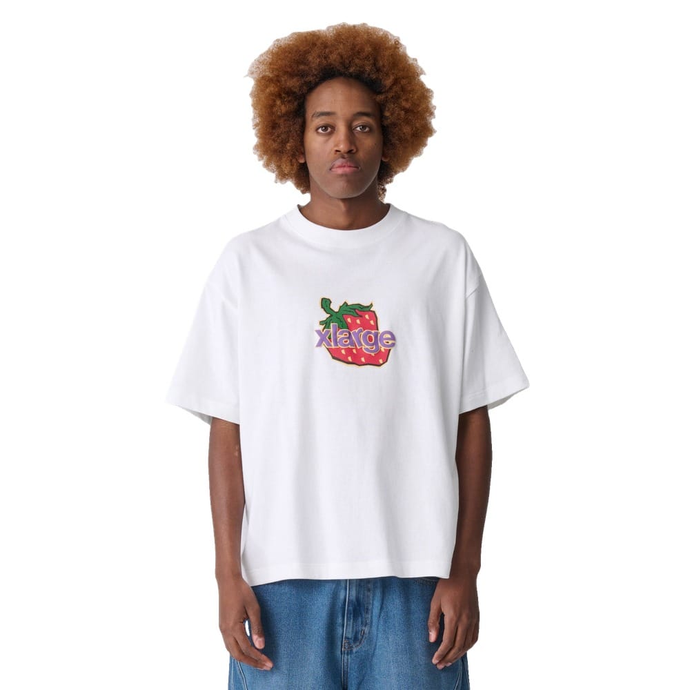 XLarge Strawberry Gorilla Fit Tee - White