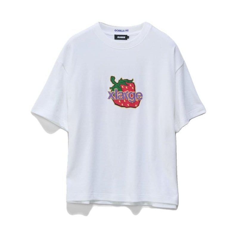 XLarge Strawberry Gorilla Fit Tee - White